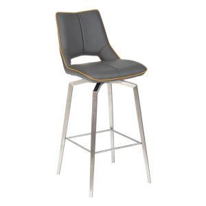 Mako Swivel Graphite Grey Bar Chair