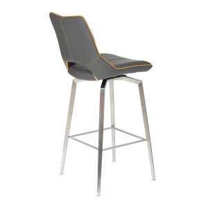 Mako Swivel Graphite Grey Bar Chair