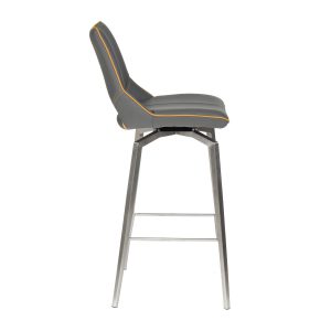 Mako Swivel Graphite Grey Bar Chair