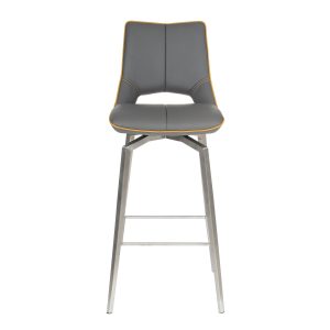 Mako Swivel Graphite Grey Bar Chair