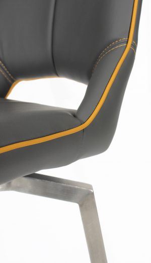 Mako Swivel Graphite Grey Bar Chair