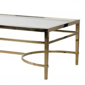 Gold and Glass Coffee Table