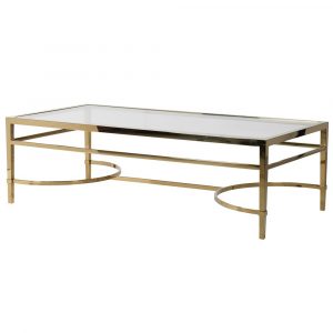 Gold and Glass Coffee Table