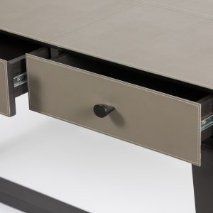 Milano Taupe Leather Desk