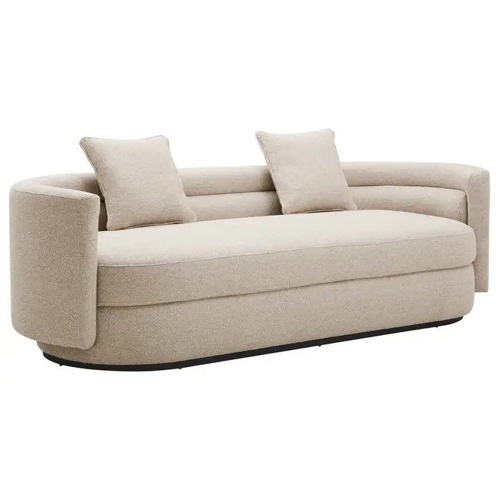 Astoria Curved Ivory Sofa 3 Seater