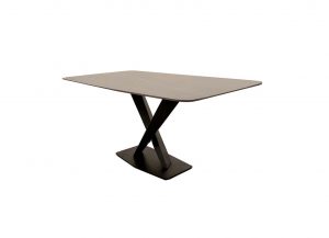 X-Leg Sintered Stone Black Dining Table