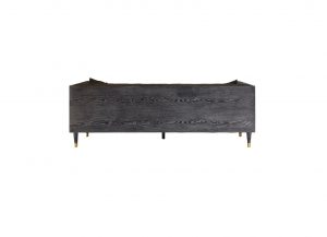 Raven Black Faux Leather Sofa