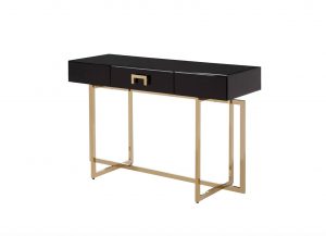 Verve High Gloss Black Console Table