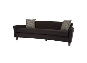 Reno Curved Black Sofa