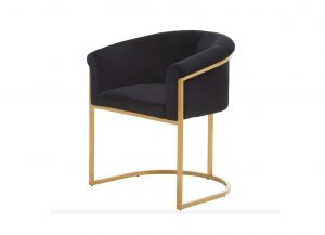 Boston Black Velvet Dining Chair