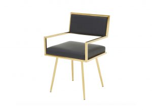 Manhattan Black & Gold Dining Chair