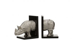 Mid-century Rhinoceros Bookends