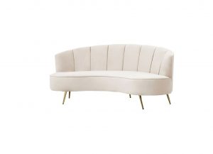 Parisian Ivory Velvet Sofa