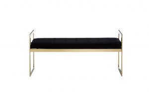 Manhattan Black & Gold Bench