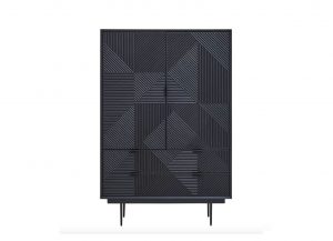 Geometric Black Cabinet