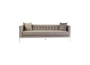 Monaco Grey Velvet  Sofa