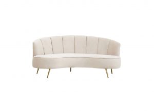 Parisian Ivory Velvet Sofa