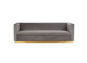 Hampstead Grey Velvet Sofa