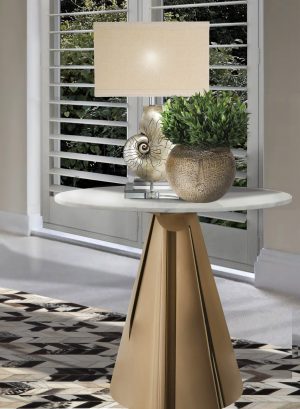 Cone Gold & Marble Bistro Table