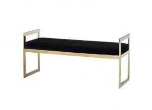 Manhattan Black & Gold Bench