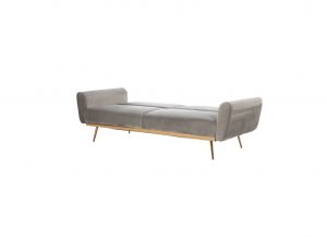 Taupe Grey Velvet Sofa Bed