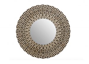 Taluna Black and Gold Round Mirror