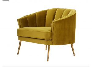 Pistachio Velvet Occasional Chair