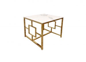 Roma Gold & Sintered Stone Side Table