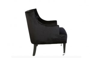 Kensington Black Velvet Occasional Chair