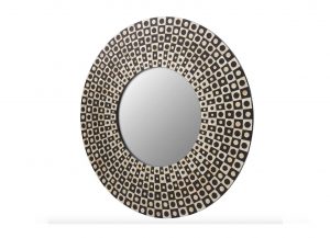 Taluna Black and Gold Round Mirror