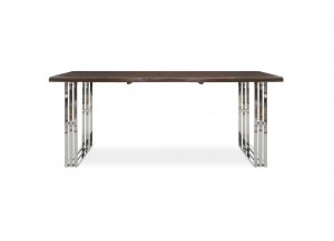 Harrow Natural & Silver Dining Table