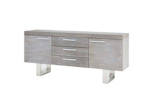 Chic Grey Elmwood Sideboard