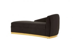 Gatsby Black & Gold Chaise