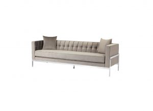 Monaco Grey Velvet  Sofa