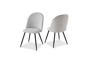 Set of Two Soho Dining Chairs in Cream