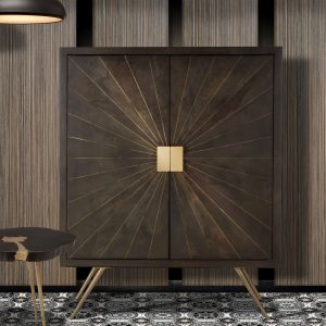 Sunburst Mango Wood Cabinet