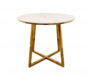 Trendy Gold and White Bistro Table