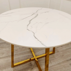 Trendy Gold and White Bistro Table