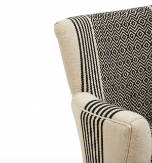 Maasai Black & Ivory Tapestry Chair