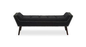 Mayfair Black Linen Bench