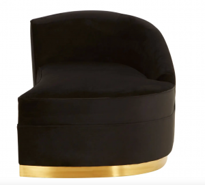 Gatsby Black & Gold Chaise