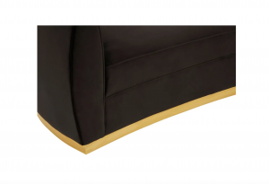 Gatsby Black & Gold Chaise