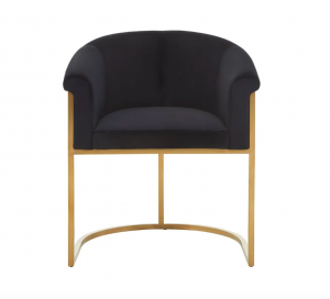 Boston Black Velvet Dining Chair