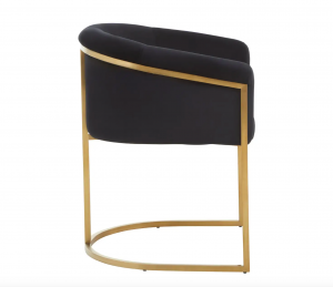 Boston Black Velvet Dining Chair