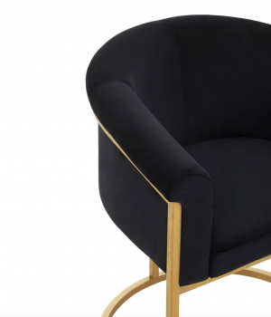 Boston Black Velvet Dining Chair