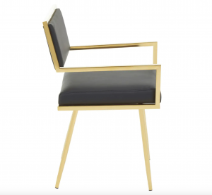 Manhattan Black & Gold Dining Chair