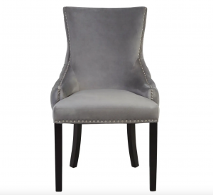 Townhouse Grey Velvet Dining Chair