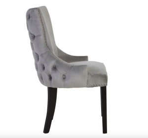 Townhouse Grey Velvet Dining Chair