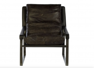 Ralph Brown Leather Lounge Chair