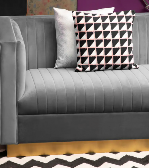 Hampstead Grey Velvet Sofa